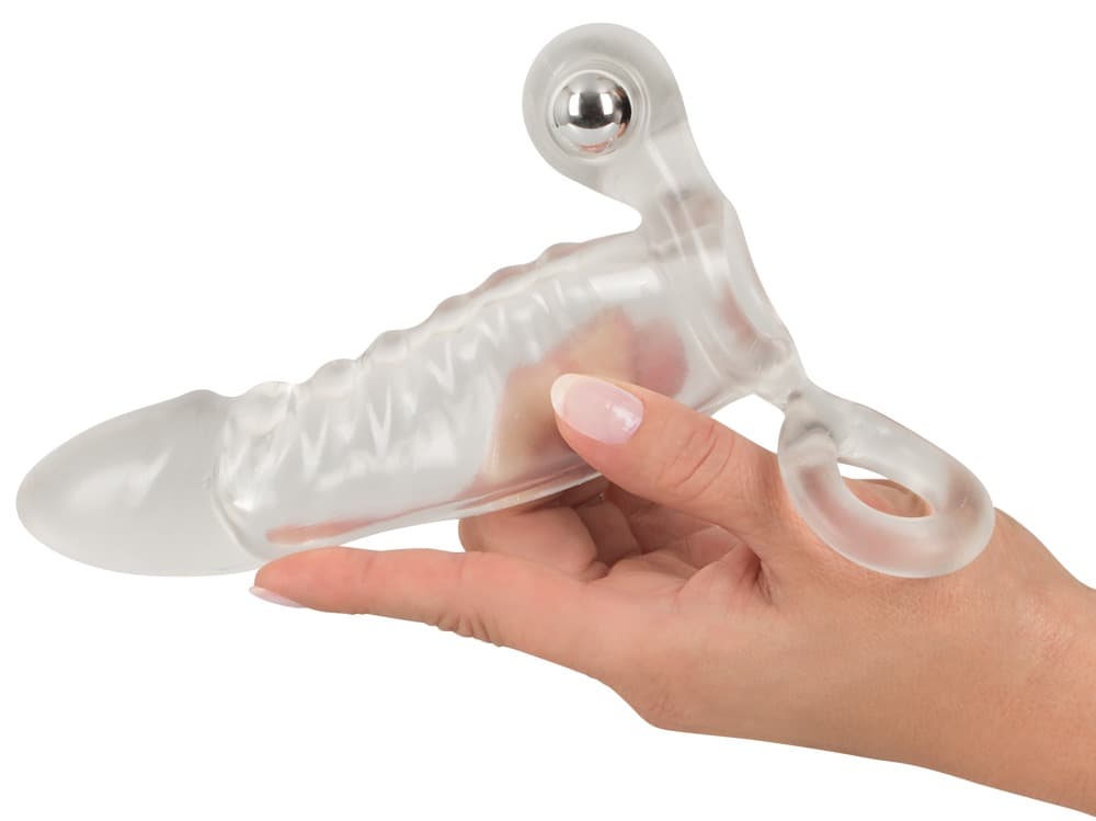 Crystal Clear Vibrerande Sleeve med Ring