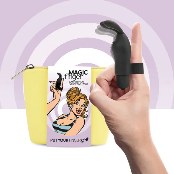 FeelzToys Magic Finger Vibrator Black Fingervibrator