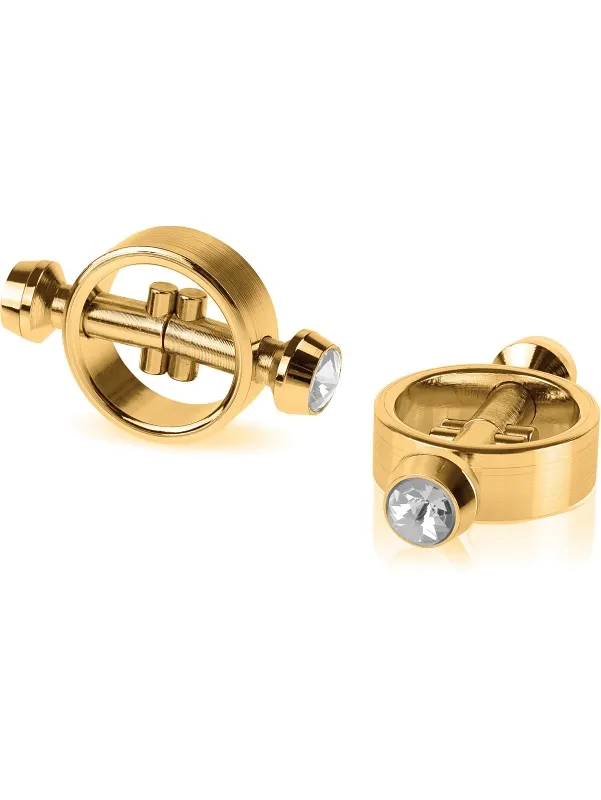 Pipedream Fetish Fantasy Gold Magnetic Clamps Bröstvårtsklämmor