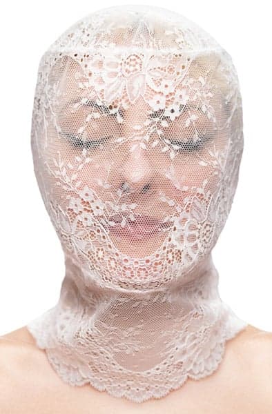 Fetish & Fashion Lace Hood White