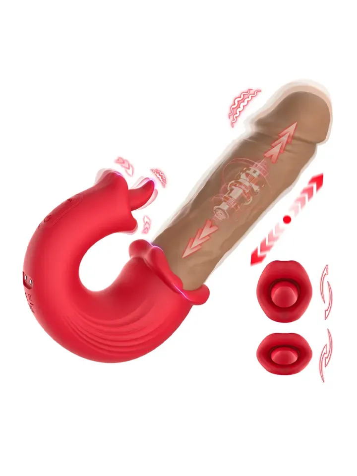 Thrust & Tease Thrusting & Vibrating Dildo