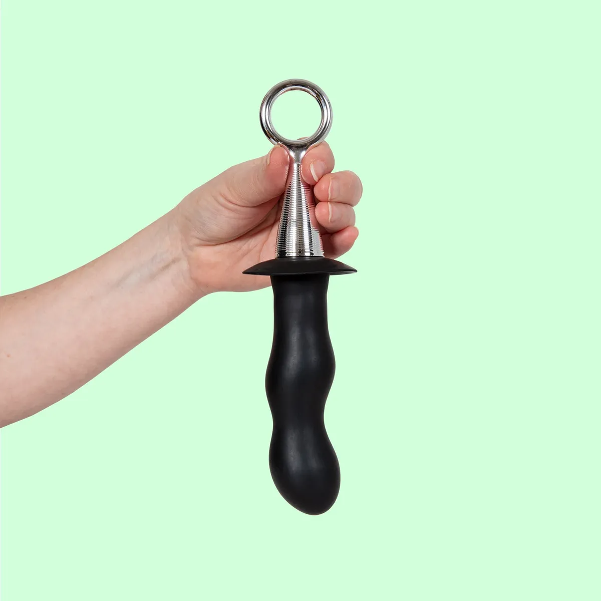 Silicone Butt Plug With Finger Ring 22,5 cm
