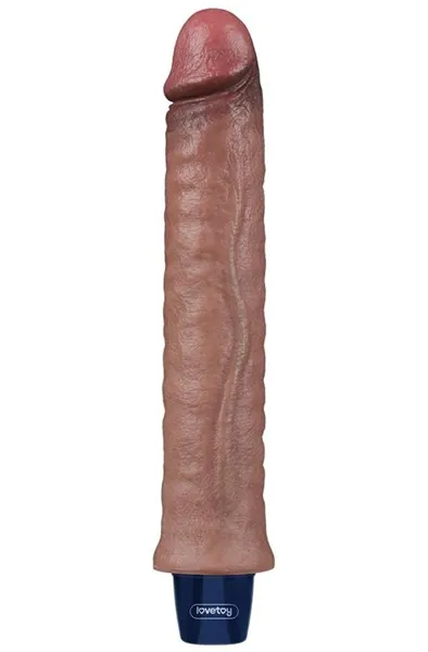 Real Softee Vibrating Dildo Brown 24,5 cm Vibrerande dildos
