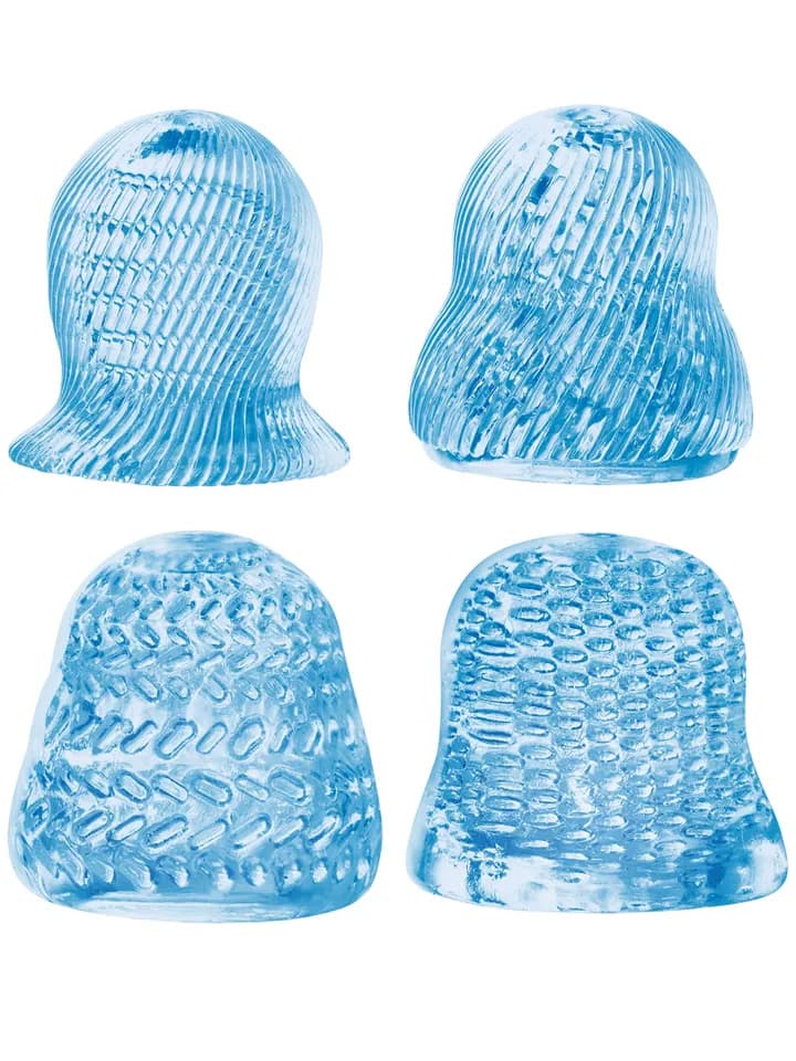 The Fedora 4in1 Glans Stroker Set Blue
