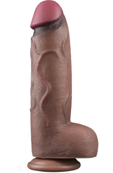 LoveToy: Dual-Layered Silicone XXL Cock, 31 cm, mörk