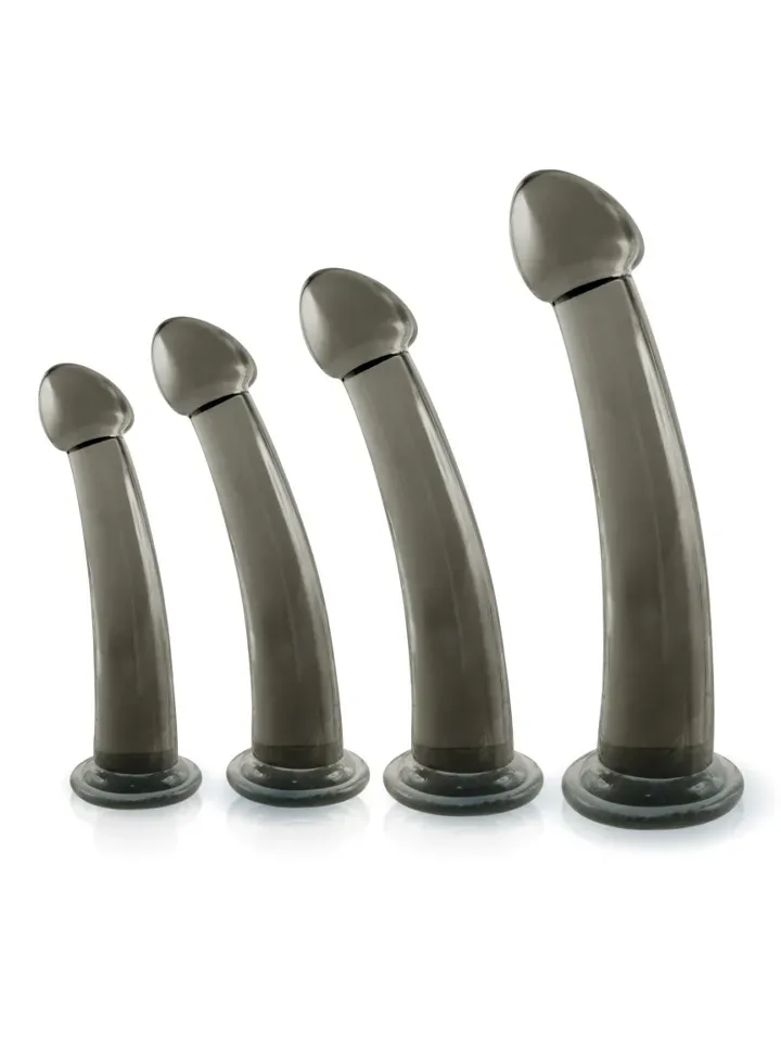 Black Axinite 4 in 1 Anal Plug Kit Set