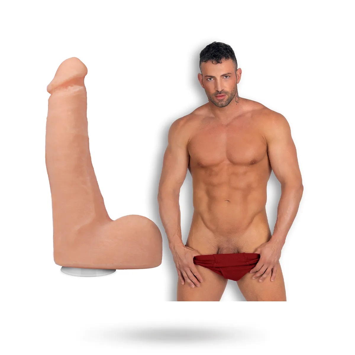 Signature Cocks: Maximo Garcia, Realistic Ultraskyn Dildo, 21 cm