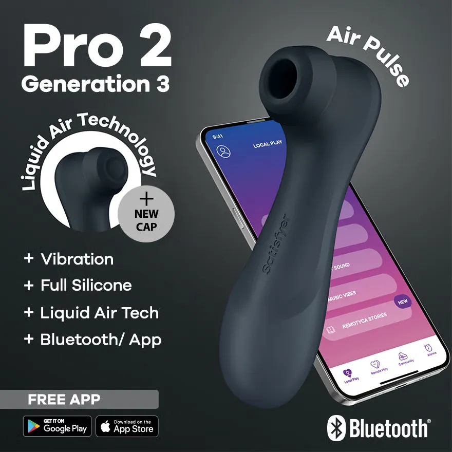Satisfyer Pro 2 Gen. 3 With Liquid Air & Bluetooth App Black