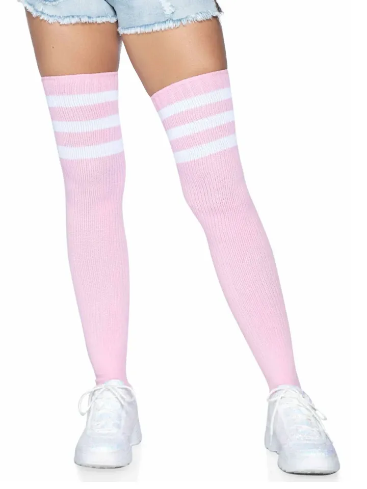 Athlete Over The Knee Socks Light Pink O/S Strumpor