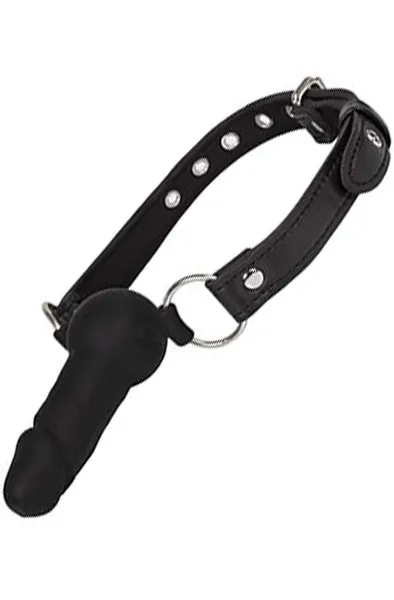 Diabolique Black Gag With Dildo Gagball med dildo