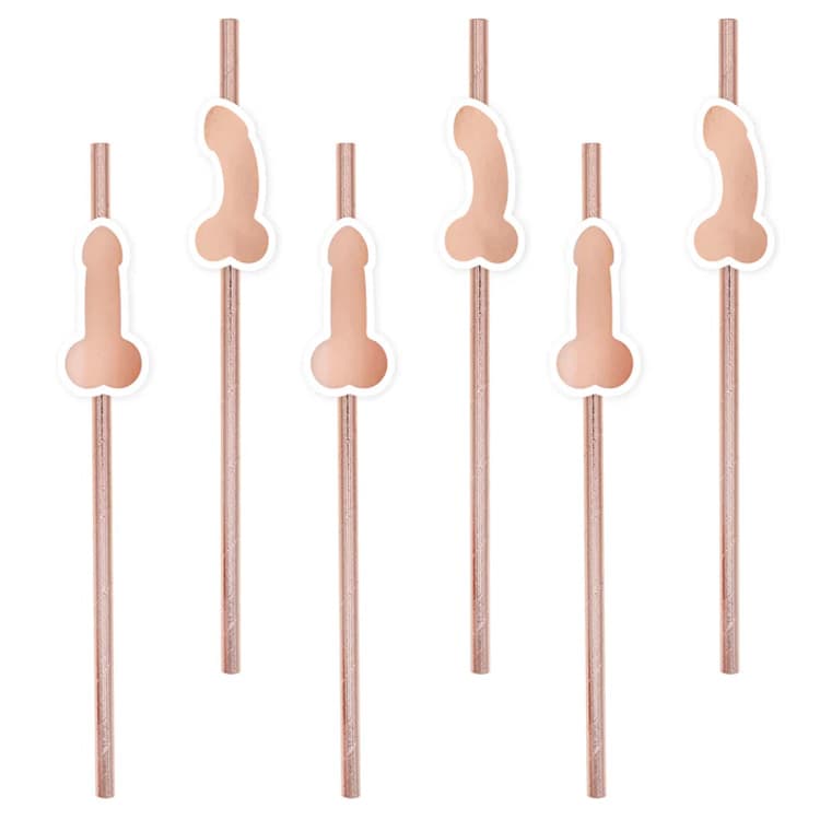 Möhippa Sugrör Penis Rosé 8-pack