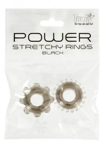 Power Stretchy Rings Black 2-pack