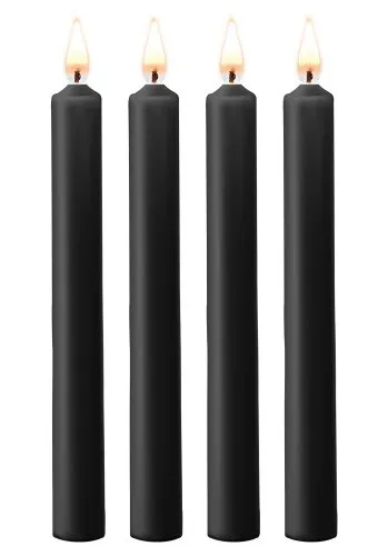 Ouch Teasing Wax Candles Large Parafin 4-pack Black BDSM ljus