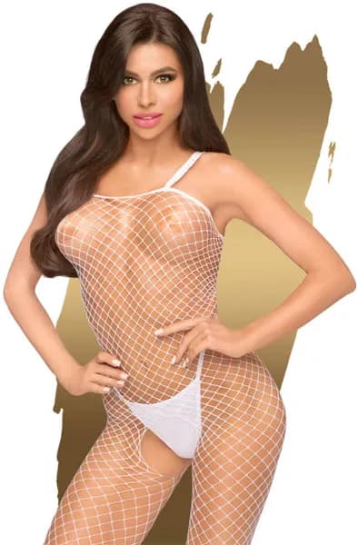 Penthouse Body Search White S-L Bodystocking