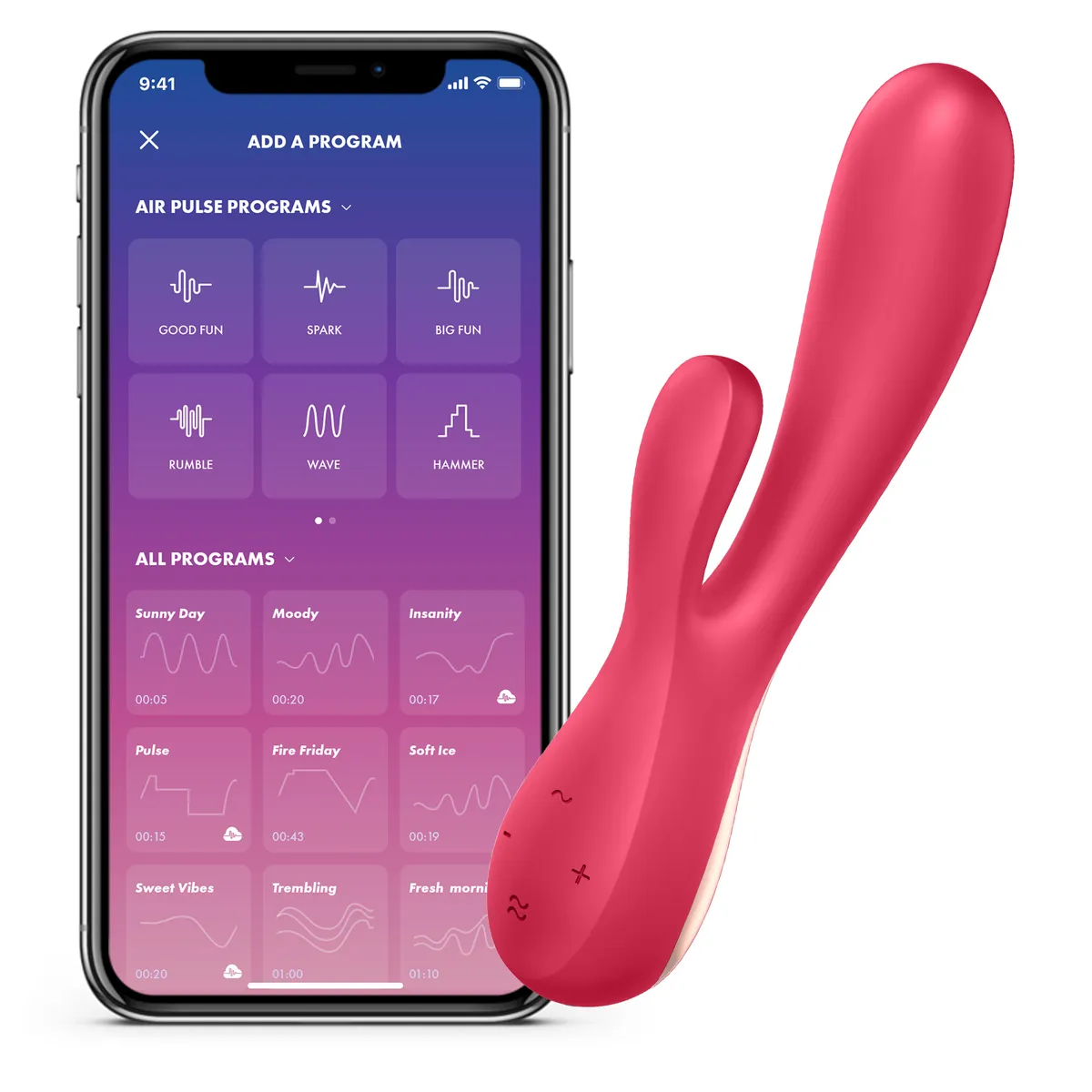 Satisfyer Mono Flex Red Appstyrd rabbitvibrator