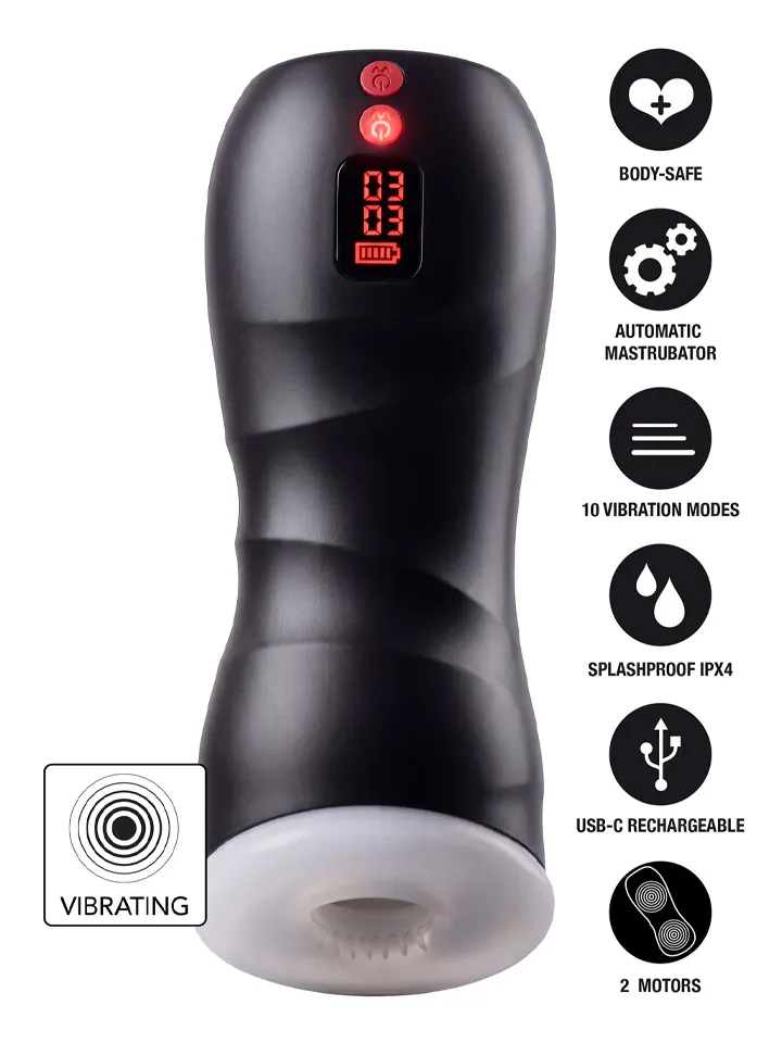 Hidden Desire Vibrating Twin Turbo Masturbator