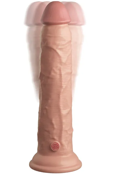 King Cock 23cm Vibrating W. Remote Vanilla