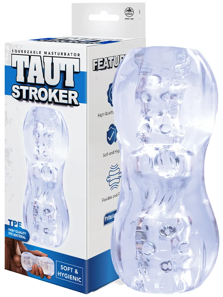 Taut Stroker Squeezable Masturbator Clear