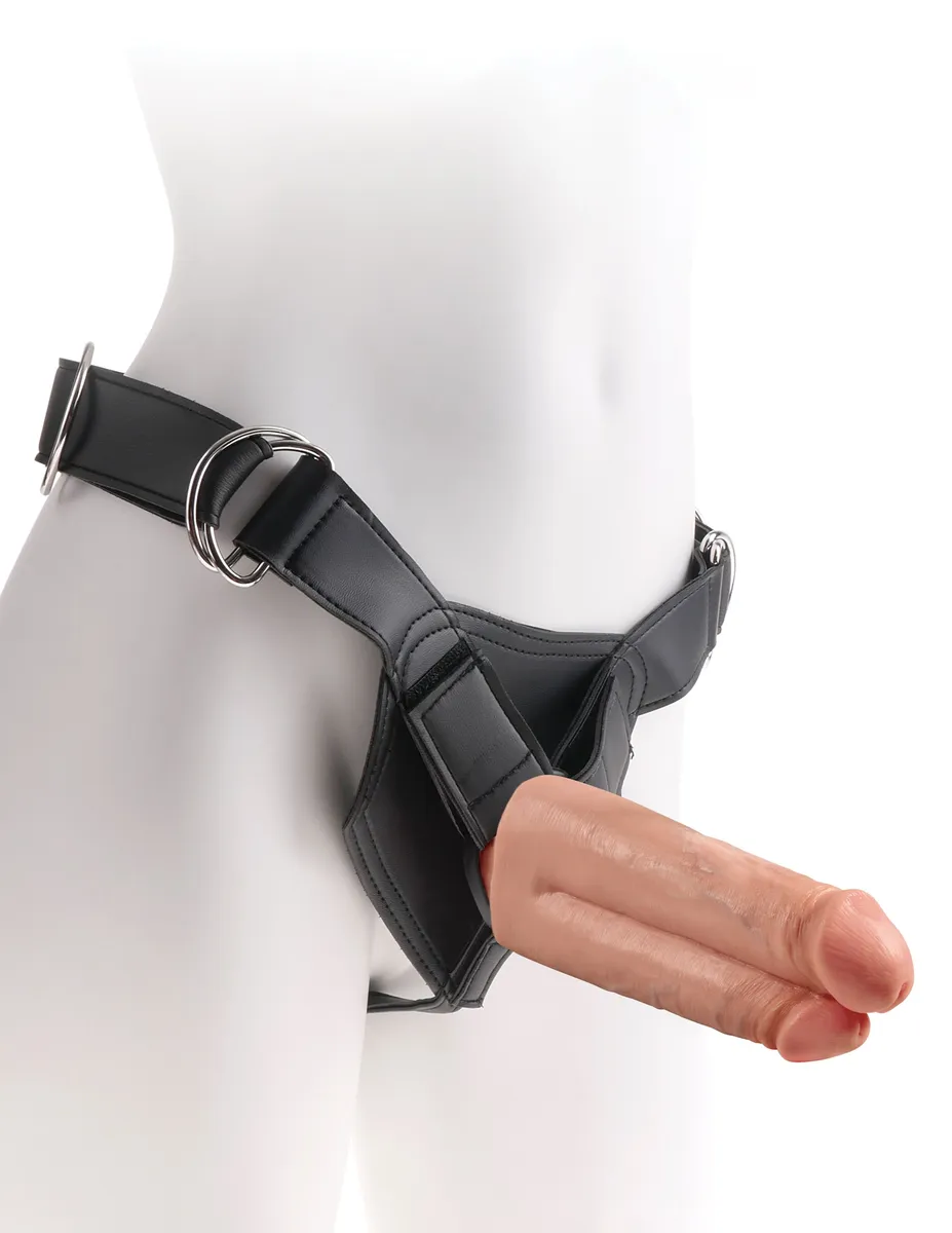 Pipedream Strap-On Two Cocks One Hole 19 cm Strap-on med sele