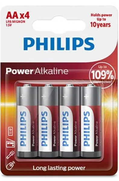Philips Power AA 4-pack Batterier AA