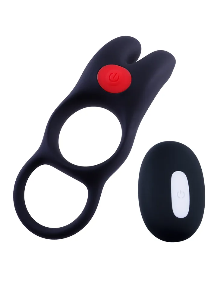 Giga Booster - Cock & Scrotal Ring With Clit Stimulator & RC
