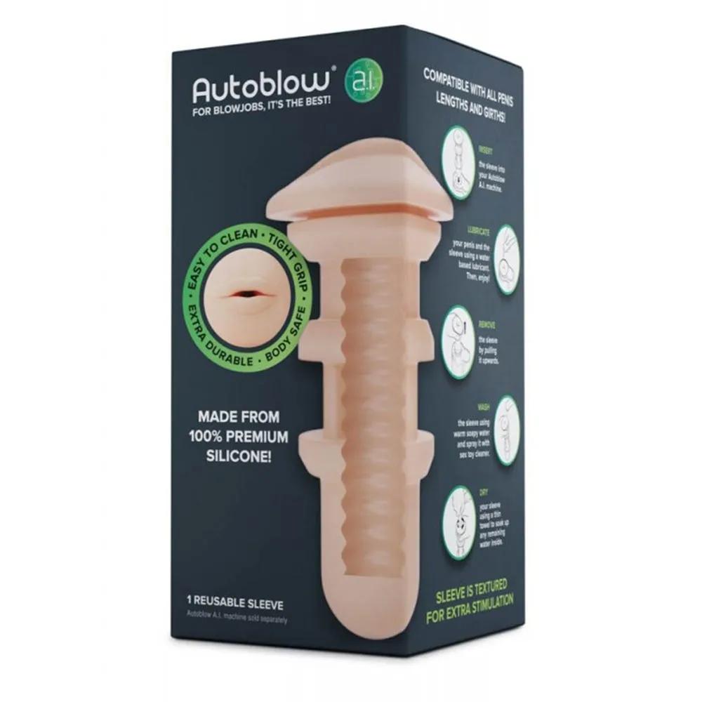 Autoblow A.I. Silicone Mouth Sleeve - Flesh