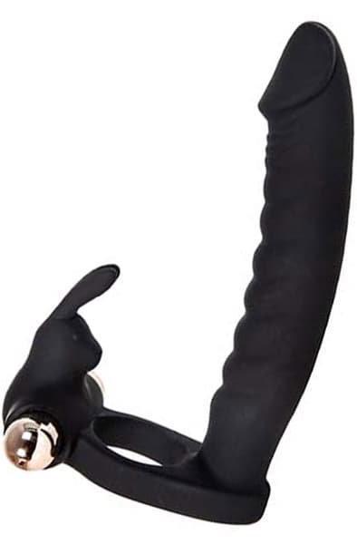 Double Penetrator med uppladdningsbar guldfärgad vibrator