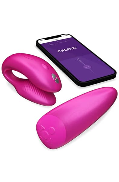 Chorus Pink - Parvibrator med tryckänslig fjärrkontroll