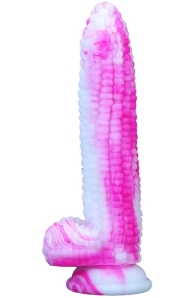 Dildo Corn Pink-White 20 cm Dragon dildo