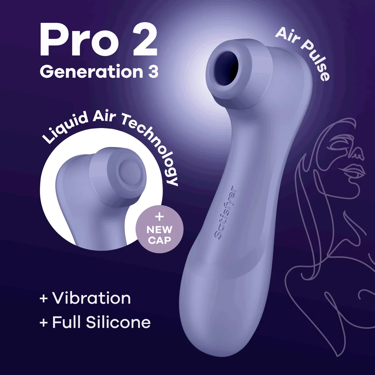 Satisfyer Pro 2 Generation 3 With Liquid Air Purple